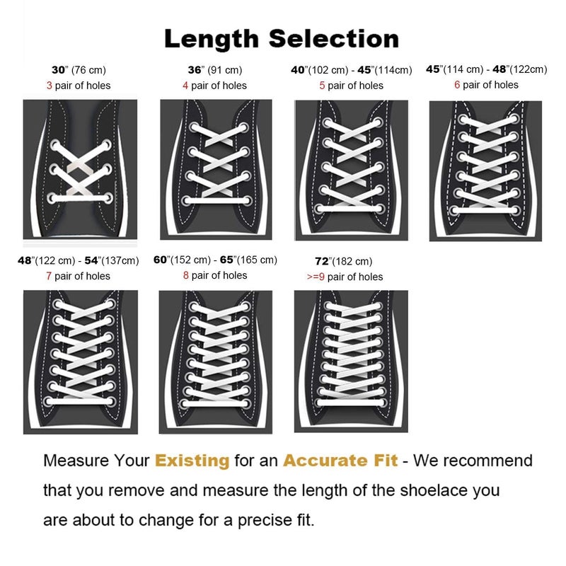 Stepace [2 Pairs Flat Shoe Laces for Sneakers 5/16" Width 30"-72" Length 26 Color Shoelaces White 65"(165 cm) - Image 5